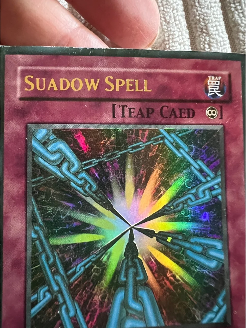 super rare Holo first edition Yu-Gi-Oh! card Suadow Shadow Spell MISSPELLING